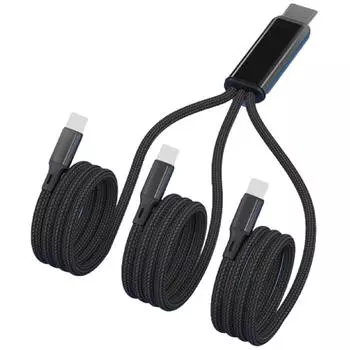 GIMIRO 3 в 1 Зарядный кабель USB C — USB C Тип C Кабели для быстрой зарядки и передачи данных чёрный