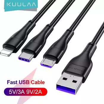 Зарядный кабель Kuulaa Micro-1M чёрный