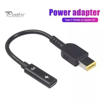 Зарядный кабель питания PD типа C с квадратным разъемом постоянного тока для Lenovo Thinkpad