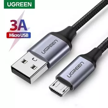 Зарядный кабель Ugreen, micro USB 25cm серый