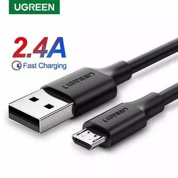 Зарядный кабель Ugreen, micro-USB 0.5m чёрный