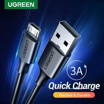 Зарядный кабель Ugreen Micro-USB 50cm чёрный