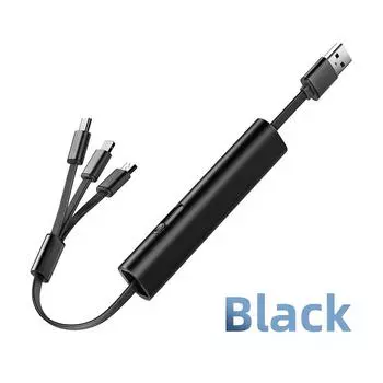 Зарядный кабель USB-Micro USB Type-C 3A 3-в-1, масштабируемый, быстрая зарядка.