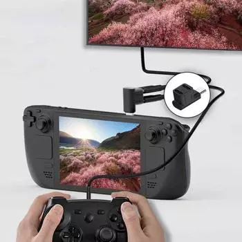 Зарядный преобразователь 4K60Hz Plug Degree Быстрая передача заряда 10Gbps Data Play 2-в-1 180 Angle Type-C Female A