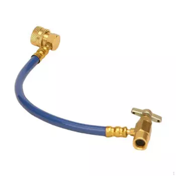 Зарядный шланг Трубка кондиционера R134A Соединитель низкого давления Алюминий 25см с коллекторами клапанов