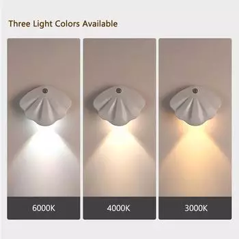 Заряжаемый интеллектуальный светодиодный датчик тела, ночник, проводка, магнитное присоска, настенный светильник для помещений, дверной знак 3-color light чёрный