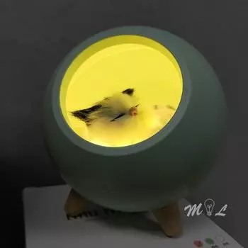 Заряжаемый ночник настольные лампы милый животное USB светодиодная лампа кошка детская комната свет подарок рядом с лампой сенсорный датчик диммируемый свет