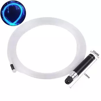 Заряжаемый от USB Синий Светодиодный Световодный Хлыст для Танцев Светящаяся Ручная Веревка Светящийся Хлыст Атмосферные Реквизиты для Танцев, Фестивалей и Вечеринок