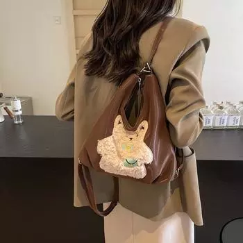 Зарубежный заказ, новая симпатичная сумка через плечо с вышивкой, модная сумка-тоут для женщин, высококачественный рюкзак большой вместимости для поездок на работу