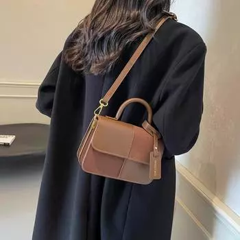 Зарубежный заказ осень-зима ретро повседневная женская сумка 2024 года новая популярная сумка-мессенджер модная сумка супер огонь маленькая квадратная сумка чёрный