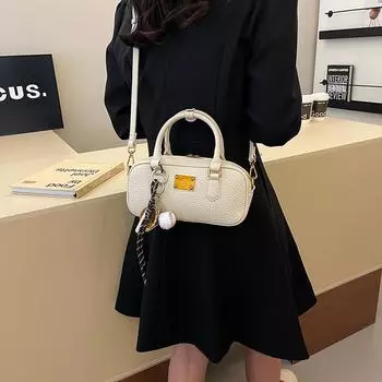 Зарубежный заказ высококачественная нишевая сумка 2024 новая сумка боулинг ретро модная сумка через плечо косая женская сумка прилив