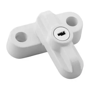 Защелка для окна из сплава, предохранительная пряжка, замок для дверной створки, ограничитель безопасности, замок с ключом, противоугонная фурнитура для окон белый