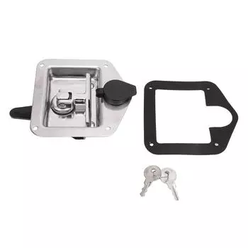 Защелка для ящика для инструментов с Т-образной ручкой из нержавеющей стали, противоугонная защелка для ящика для инструментов с ключами для двери прицепа автофургона