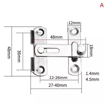 Защелка из нержавеющей стали для раздвижных дверей, окон, шкафов, фурнитура для дверей безопасности дома, аксессуары A