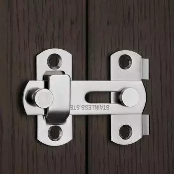 Защелка из нержавеющей стали с винтами, ручка для раздвижной двери, дверная защелка, цепочка безопасности для дома, дверная фурнитура для дома S
