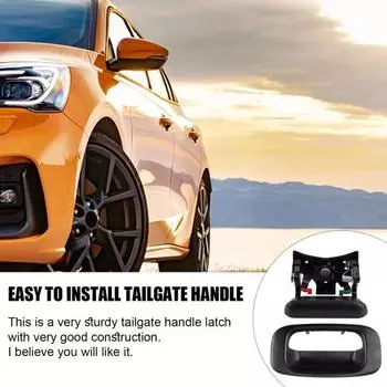 Защелка ручки задней двери премиум-класса, гладкая поверхность, устойчивая к коррозии, нержавеющая, простая в установке, автомобильная ручка задней двери для Silverado чёрный
