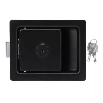 Защелка с ручкой-лопаткой 128 X 102 мм с 2 ключами, прочная, из углеродистой стали, для скрытого монтажа, для ящика для инструментов C