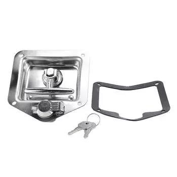 Защелка с Т-образной ручкой и ключами, складная ручка, замок для ящика для инструментов из нержавеющей стали для домашнего и коммерческого использования