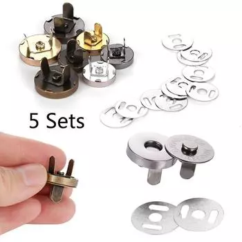 Защелки для кошелька Застежка для багажа Пряжка-зажим Части сумки Аксессуары для сумок Пряжка для кошелька Магнитные защелки серебряный