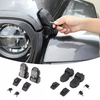 Защелки капота автомобиля с замком, комплект замков капота для Jeep Wrangler JL и Gladiator JT 2018, внешние аксессуары Choice 2