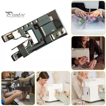 Защелкивающаяся строчка для соединения краев в прижимной лапке Ditch для бытовой швейной машины серебряный