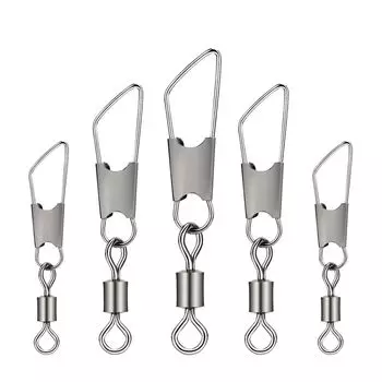 Защелкивающийся зажим для рыбалки Рыболовные инструменты Металлический соединитель Сплошное кольцо Рыболовные вертлюжки Рыболовный соединитель 3.3cm-#8