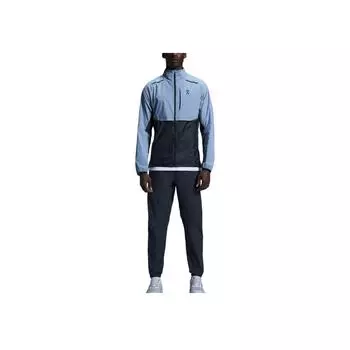 Защищающая от непогоды легкая куртка на молнии со стойкой для мужчин Куртка Светло-серо-голубая Полночь 1ME10310734 S