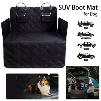 Защита багажника собаки с боковой защитой. Универсальный автомобильный багажник. Одеяло для собаки. Прочный защитный коврик. чёрный