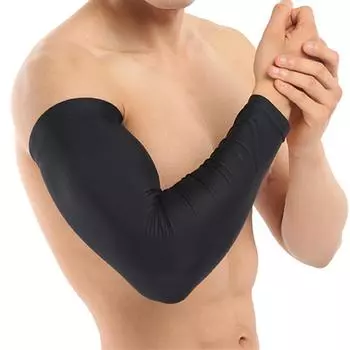 Защита баскетбольных рук для мужчин, спортивная защита локтей для женщин, защита длинных запястий для фитнеса S белый