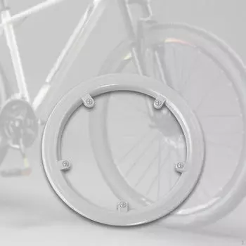 Защита цепи велосипеда Защитная крышка колеса велосипеда Портативная круглая крышка звездочки с 5 отверстиями для гор светло-серый