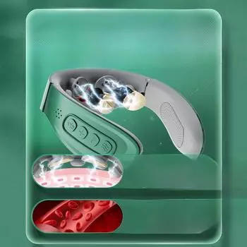 Защита для шеи Интеллектуальный многофункциональный массажер для шейного позвонка, плеч, шеи, талии и всего тела Вибрационный массажер для шейного позвонка