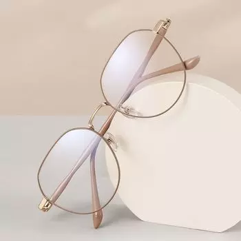 Защита глаз Многоугольники Очки Сверхлегкие компьютерные очки Мужчины Женщины Black