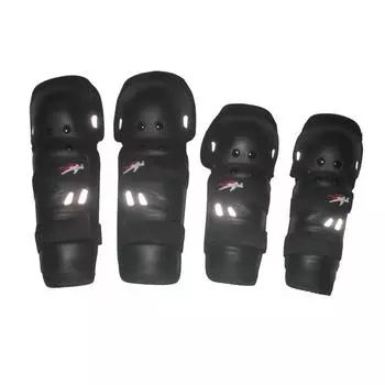 Защита коленей и локтей мотоциклистов, спортивная защита, защита длинных ног и локтей, защита от падения, защита от падения на открытом воздухе круглый год чёрный