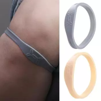 Защита коленной чашечки Коленный ремень коленной чашечки Эластичный фиксированный защитный наколенник Ремешок коленной чашечки на открытом воздухе серый