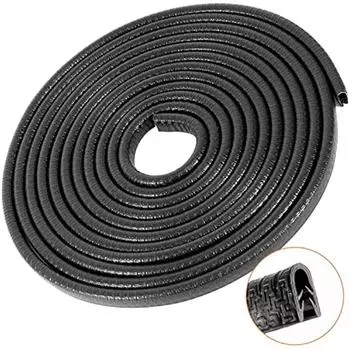 Защита кромок двери автомобиля U-образная резиновая защита кромок автомобиля Резиновое уплотнение Резиновый профиль Черный 20x20x4cm