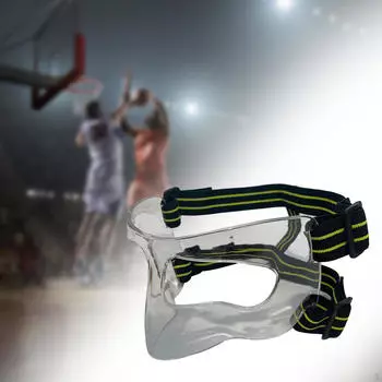 Защита носа для лица для атлетических тренировок, прочная защита для баскетбола, бокса, детей, сломанного носа, Yellow Half Frame