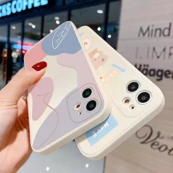 Защита объектива камеры для Samsung Galaxy A 51 A32 A50 A52 Redmi 9C Note9 Pro iPhone 11, чехол для iPhone 12 Pro Max 6S 7 8 Plus, чехол с рисунком iPhone X