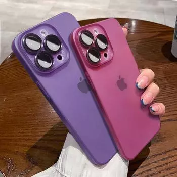 Защита объектива камеры, полупрозрачный чехол для телефона для Iphone 14 13 12 11 Pro Max 13pro 14 Plus 11, ультратонкая прозрачная мягкая задняя крышка For iPhone 14 розовый