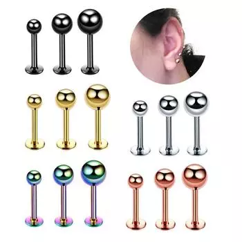 Защита окружающей среды, нержавеющая сталь 2,5/3/4/5 мм, стальной шарик для губ, ногтей, ювелирные изделия для губ