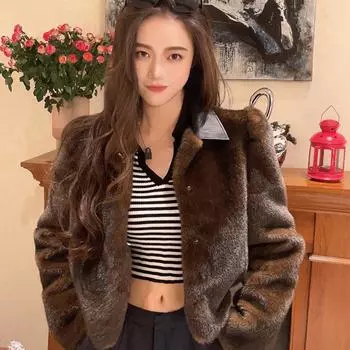 Защита окружающей среды норковая короткая женская шуба из норки шуба S