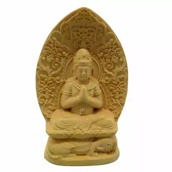 защита основной деревянный мини-статуэтка Будды без бренда, изображение, резьба, (Фуген Бодхисаттва)