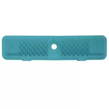 Защита от брызг для кухонной раковины 24 дюйма Силиконовый коврик под смеситель Улавливатель капель с ручки для сушки посуды и мыла Green