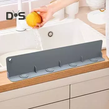 Защита от брызг воды для раковины, многоразовый защитный экран для кухонной раковины, силиконовый защитный экран для брызг, присоска, водный барьер серый