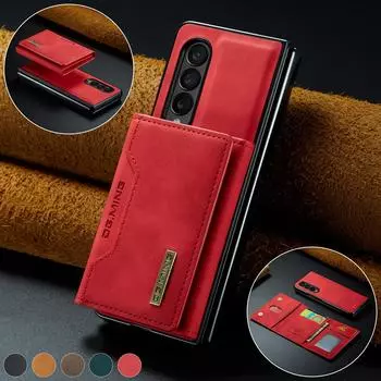 Защита от падений деловой кожаный матовый чехол для Samsung Galaxy Z Fold 4 5g Fold4 Fold3 Fold 3 S22 Plus S21 Fe S23 Ultra Cover for Galaxy S23 ultra зелёный