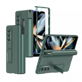 Защита от падения Магнитный чехол с полным покрытием для Samsung Galaxy Z Fold4 5G Fold 4 Fold3 Fold 3 Zfold4 Zfold3 Закаленная стеклянная пленка for Samsung Z Fold 4&no pen