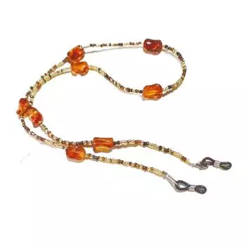 Защита от потери Янтарная стеклянная цепочка для очков Держатель шнурка для очков для женщин леди девушек