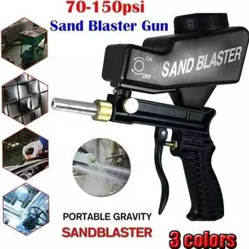Защита от ржавчины Air Spot Sand Blaster Пескоструйный пистолет с гравитационной подачей чёрный