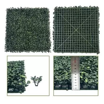 Защита от солнца Миланская стена из растений Уличная инженерная пластиковая искусственная лужайка Зеленое украшение Искусственный фон Стена 50*50cm sunscreen Milan