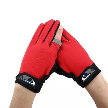 Защита от солнца Перчатки для рыбалки на открытом воздухе с двумя пальцами Перчатки для верховой езды Мужские перчатки Варежки для рыбалки розовый