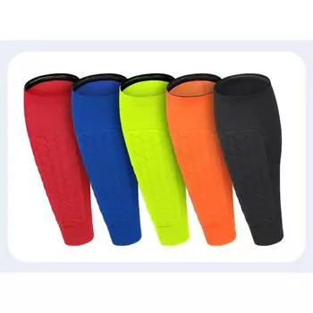 Защита от ударов в стиле сот Спортивные гетры для футбола на открытом воздухе Баскетбол Верховая езда Бег Конный спорт Щитки для голени Утеплители для икр L чёрный